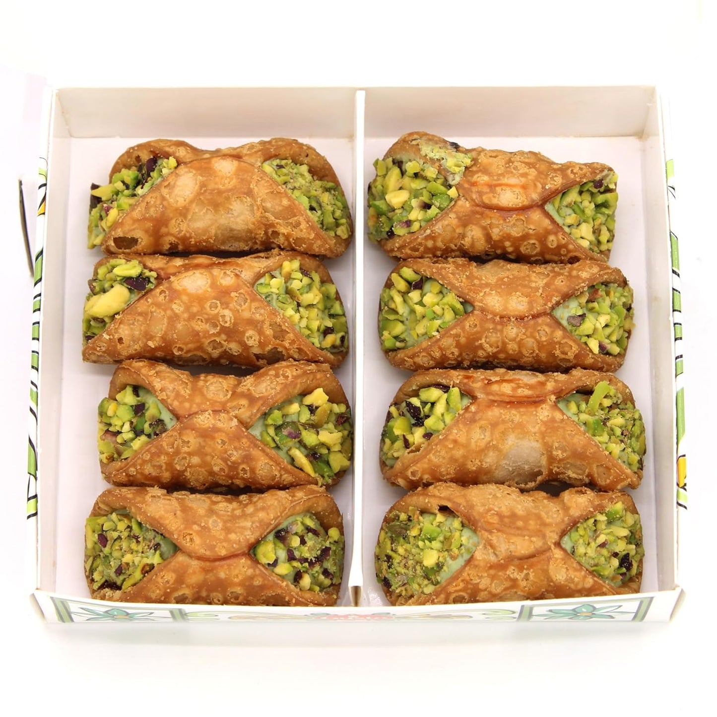 SALE! Gusto Etna, Sicilian 8 pcs Cannoli filled with Pistachio Cream Gift Box Exp. Date: March 2026