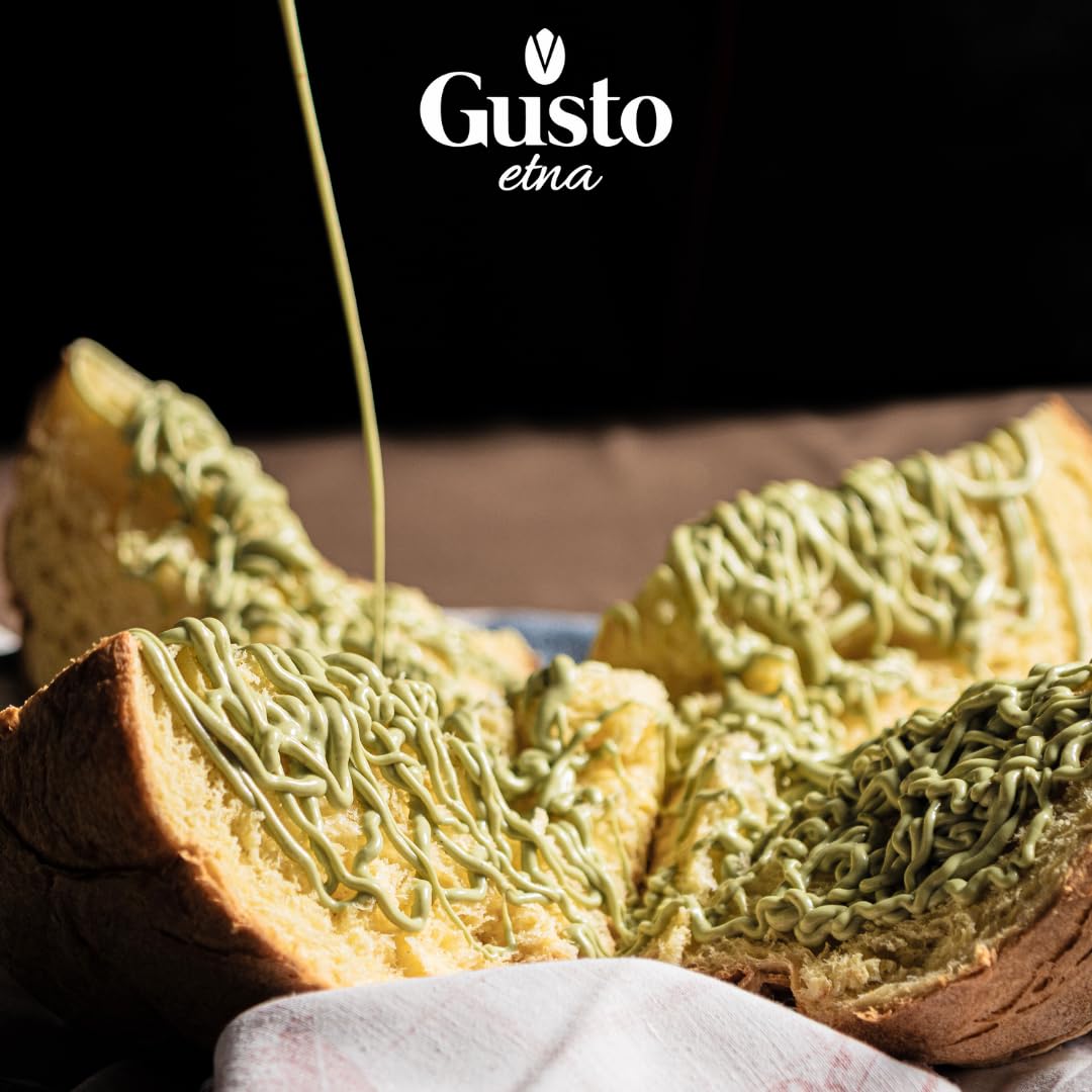 Gusto Etna, Sicilian Panettone Kit with Pistachio Cream and Chopped Pistachios
