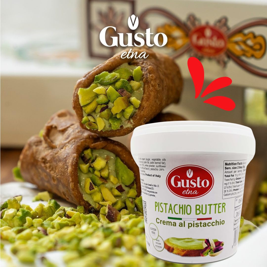Gusto Etna Pistachio Cream Butter – 35% Pistachio, 6.6 lb (3kg)