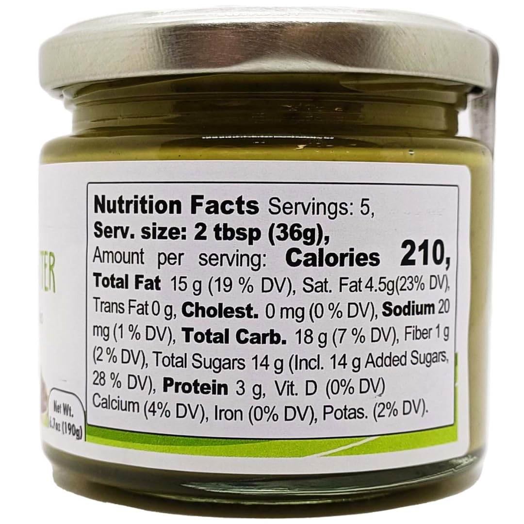 Gusto Etna Pistachio Cream Butter 190g (6.7 oz) – 28% Pistachio, Made in Sicily, Italian Pistachio Spread for Gelato, Pastry & Dessert