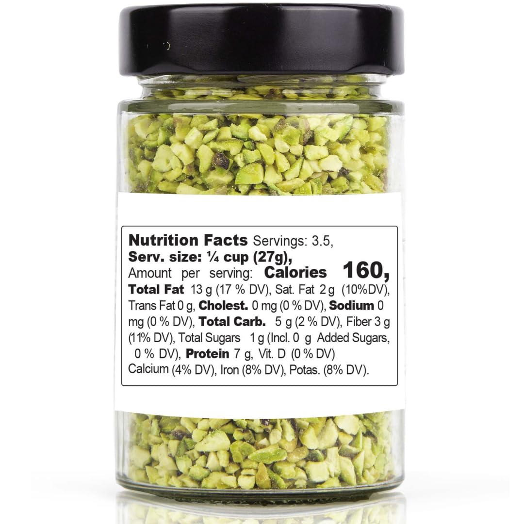 Gusto Etna, Pistachios Chopped, Sicilian Raw Pistachio Halves, Sicily 3.5 oz (100 g)