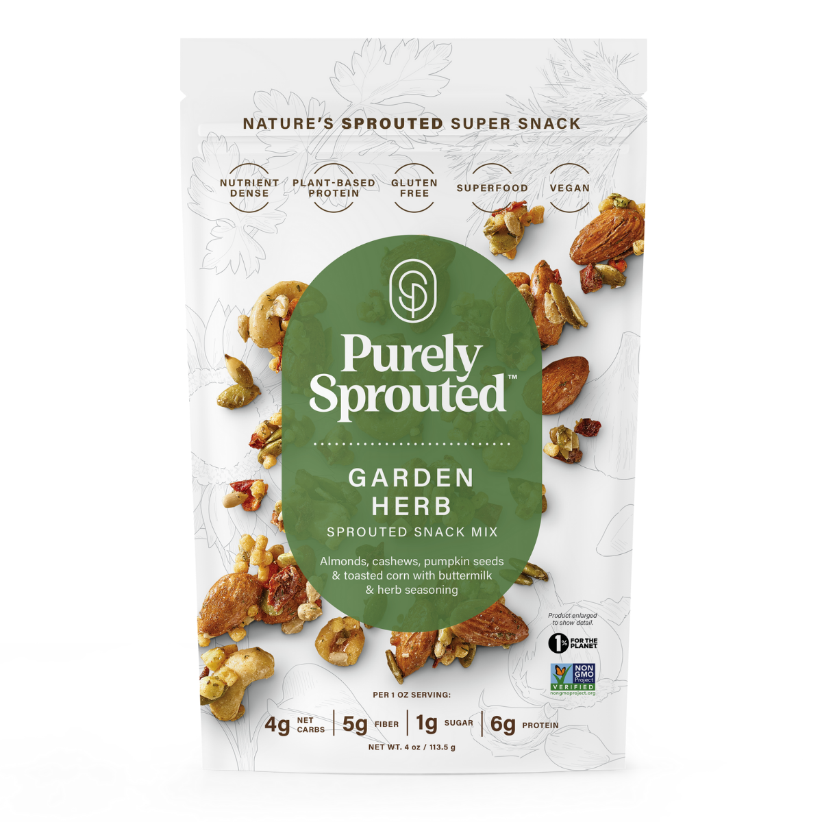 Garden Herb, Sprouted Snack Mix