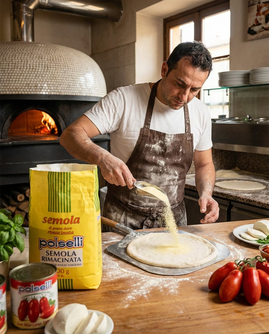 Polselli, Semola Flour, Semolina Rimachinata di Grano Duro 2.2 lb (1 kg)