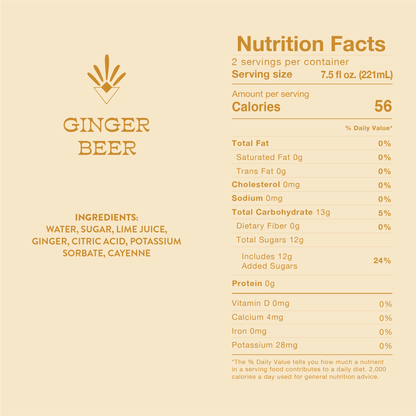 Root Elixirs Sparkling Ginger Beer Premium Cocktail Mixer - 24 Cans (7.5 oz)