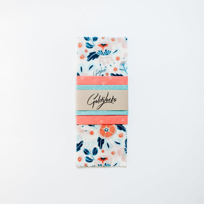 Goldilocks Goods Beeswax Food Wraps: In Bloom Set of 3