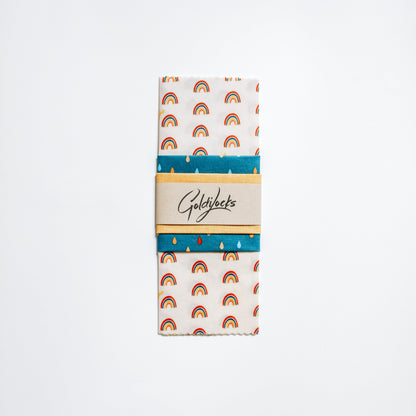 Goldilocks Goods Beeswax Food Wraps: Rainbows Set of 3