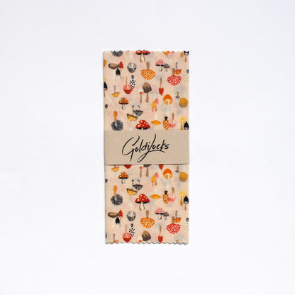 Goldilocks Goods Beeswax Food Wraps: Mushrooms Single Medium