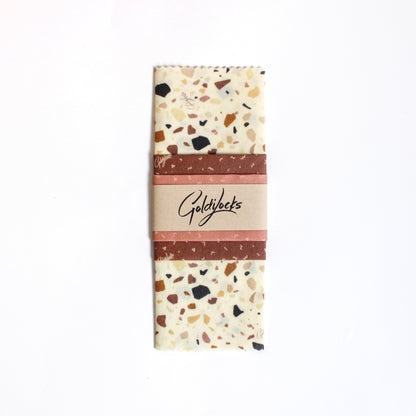 Goldilocks Goods Beeswax Food Wraps: Terrazzo Set of 3