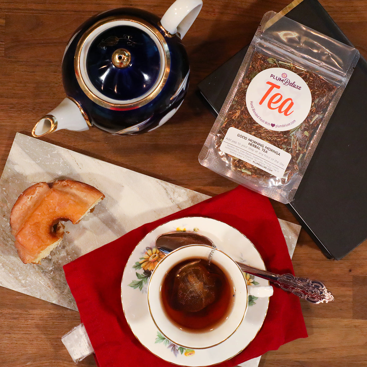 Plum Deluxe Tea Good Morning Moringa Herbal Tea (Lemon - Yuzu - Lemongrass)