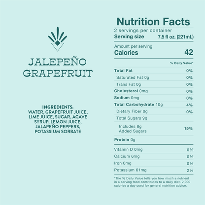 Root Elixirs Sparkling Grapefruit Jalapeno Premium Cocktail Mixer - 24 Cans (7.5 oz)
