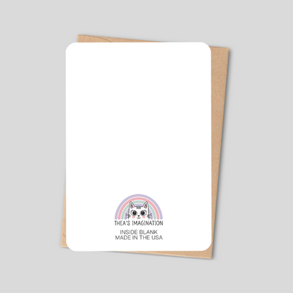 "Llama-zing Birthday" Cute Minimalist Birthday Card with Llama and Balloons