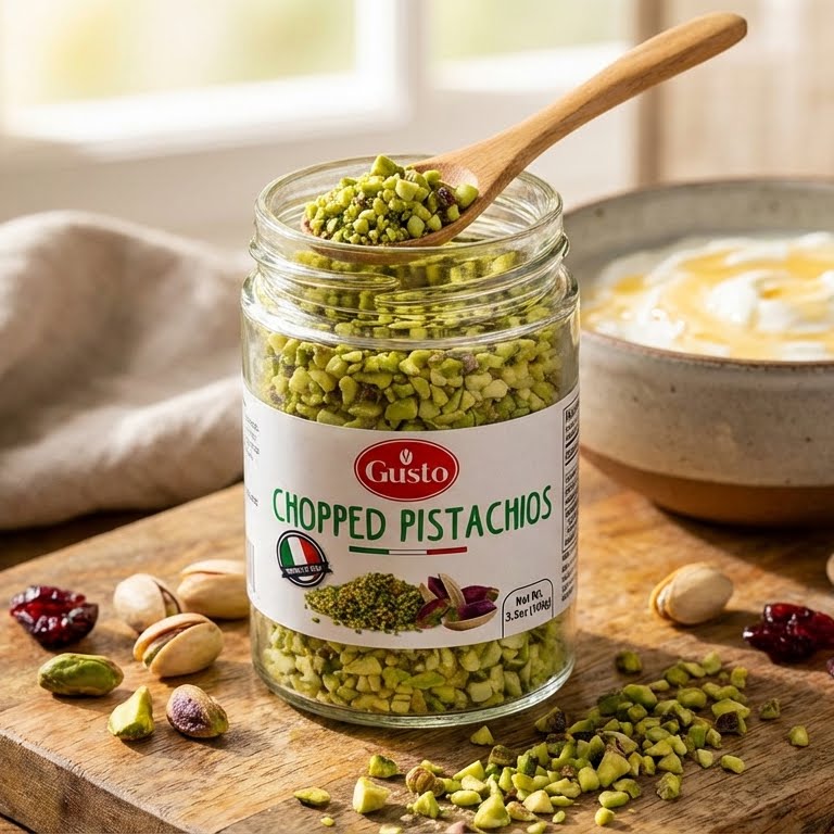 Gusto Etna, Pistachios Chopped, Sicilian Raw Pistachio Halves, Sicily 3.5 oz (100 g)