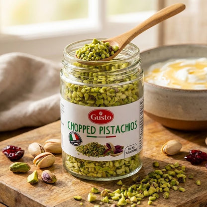 Gusto Etna, Pistachios Chopped, Sicilian Raw Pistachio Halves, Sicily 3.5 oz (100 g)