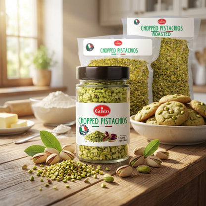 Gusto Etna, Pistachios Chopped, Sicilian Raw Pistachio Halves, Sicily 3.5 oz (100 g)