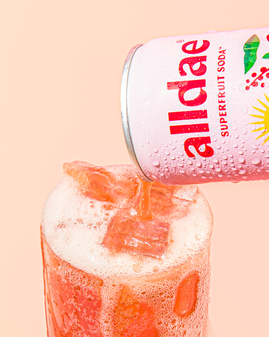 AllDae Hibiscus Dragonfruit Superfruit Soda Can - 12 cans x 12 oz case