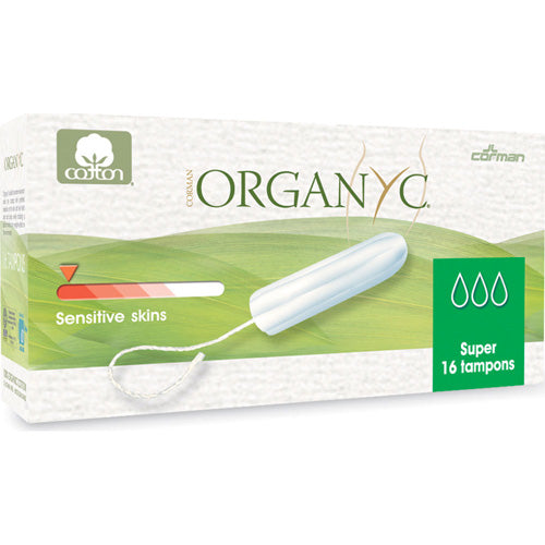 Organyc Super Tampons - 100% Organic Cotton, 16 Ct