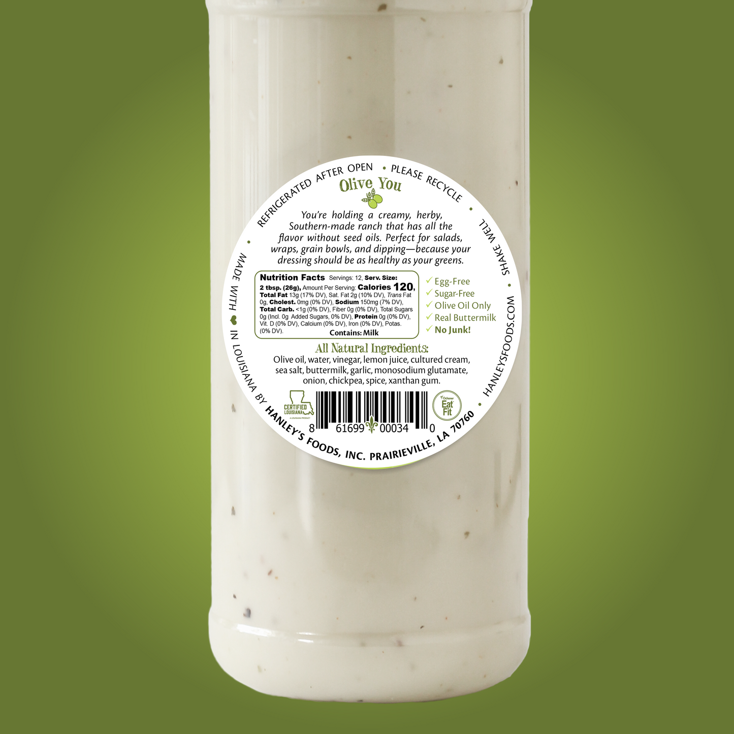 Olive oil Ranch dressing/dip