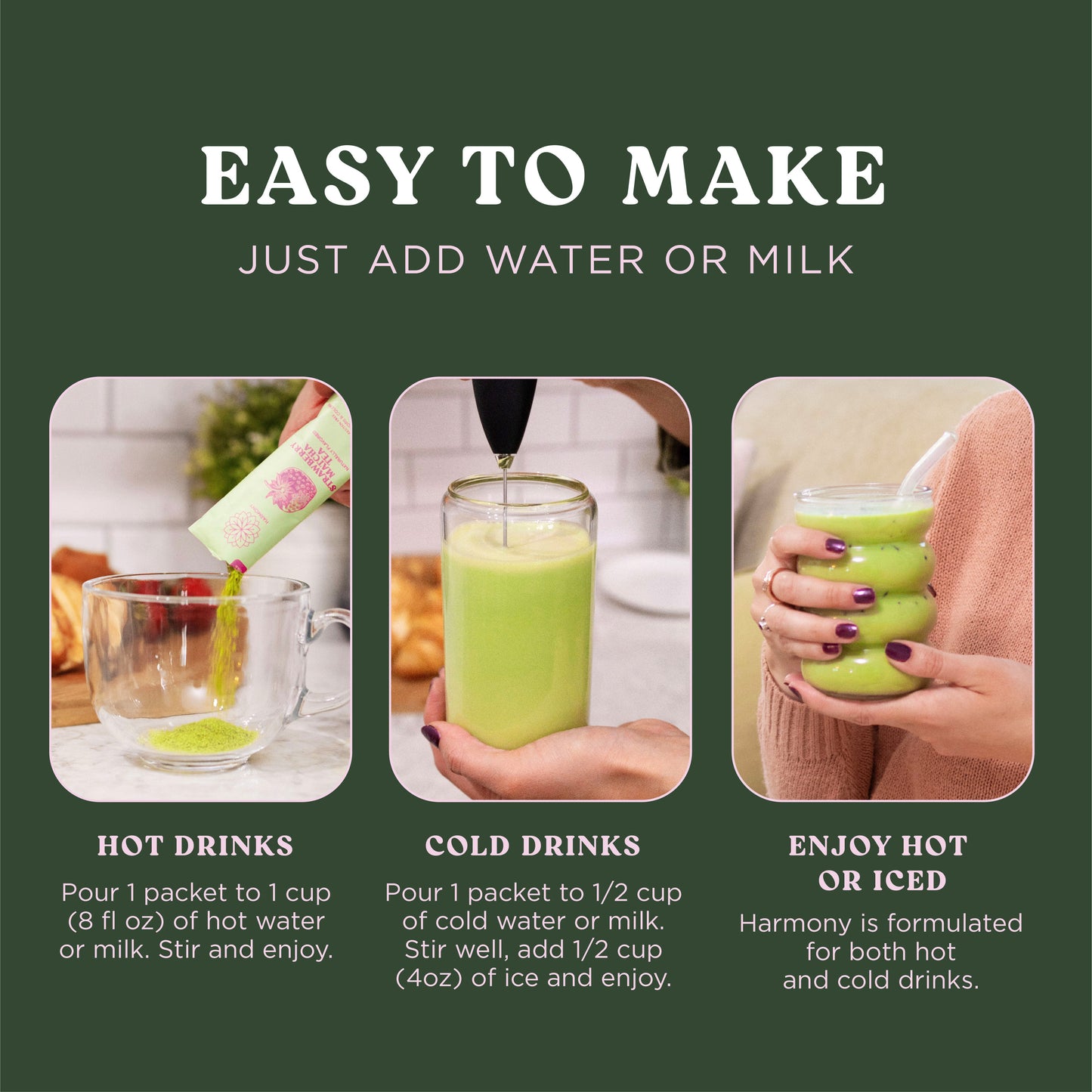 Harmony Matcha Lavender – Premium Shade-Grown Japanese Matcha, Sweetened with Organic Sugar, 20 Servings