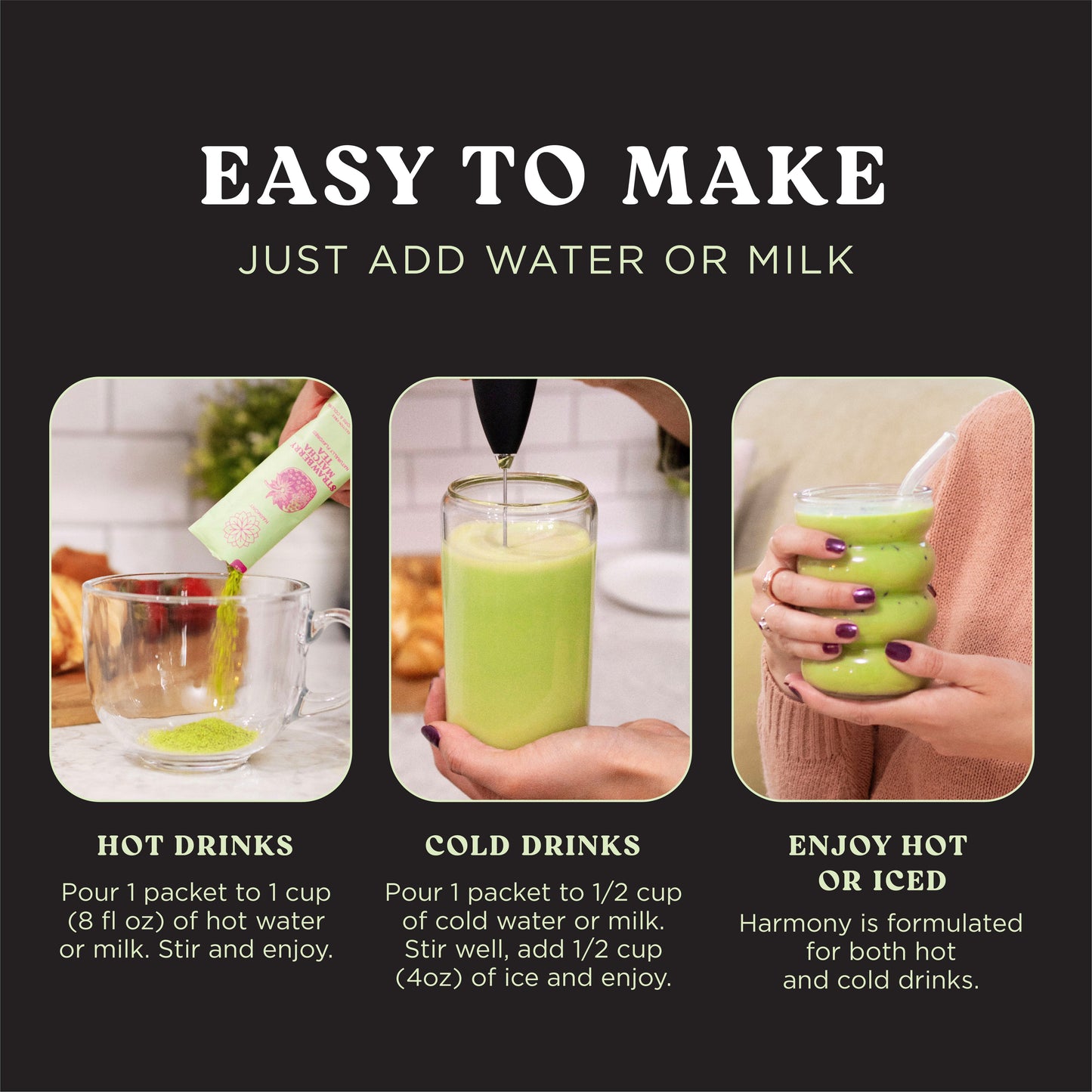 Harmony Matcha Yuzu – Premium Shade-Grown Japanese Matcha, Sweetened with Organic Sugar, 20 Servings