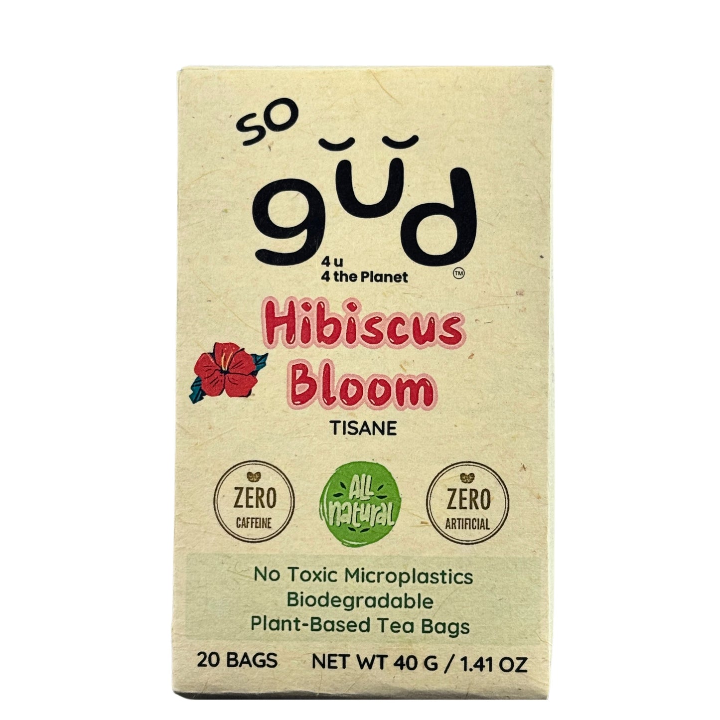 Hibiscus Bloom Tisane | Plant-based Tea Bags