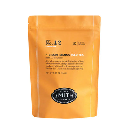 SMITH TEAMAKER - HIBISCUS MANGO ICED TEA NO. 42 (10 1QT SACHETS)