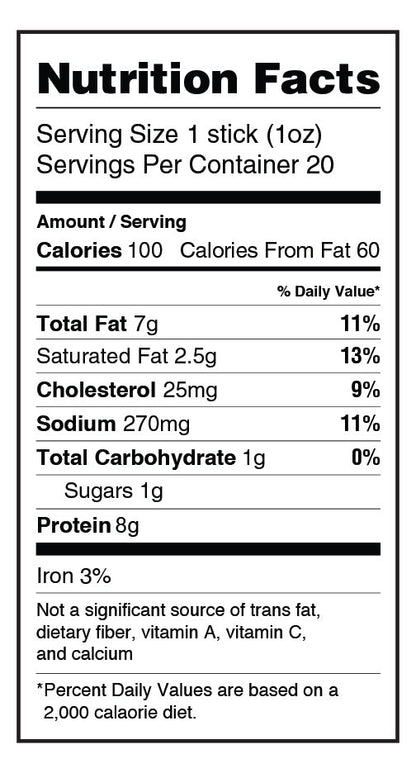 Hickory Flavor Snack Sticks - 20 count