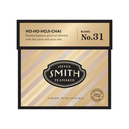 SMITH TEAMAKER - HO-HO-HOJI-CHAI SEASONAL GREEN TEA BLEND NO. 31 (15 TEA BAGS, 1.69 OZ)