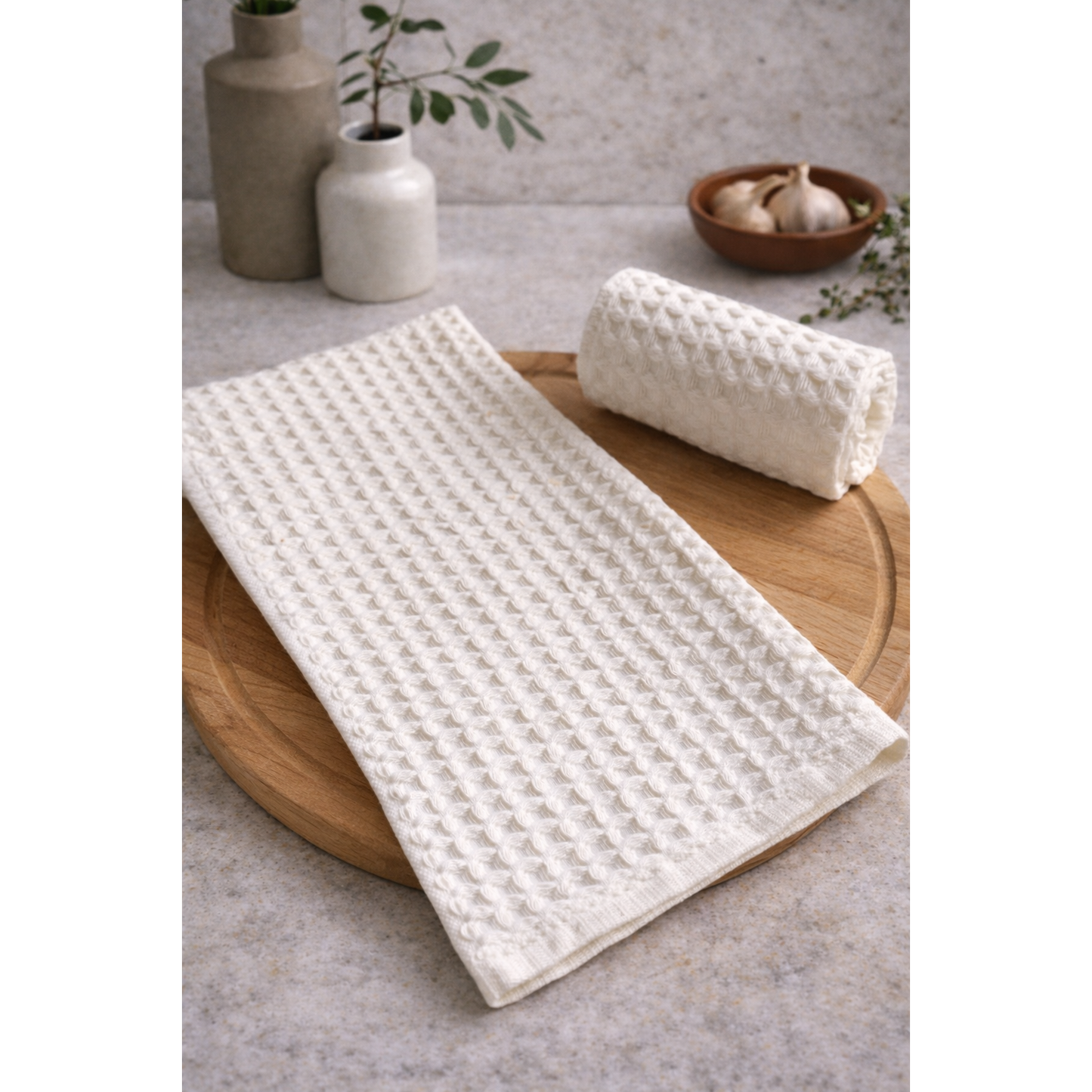Verona Waffle Kitchen Towels – 2 Piece Set