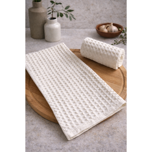 Verona Waffle Kitchen Towels – 2 Piece Set