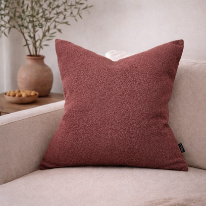 Berry Sherpa Pillow Cover