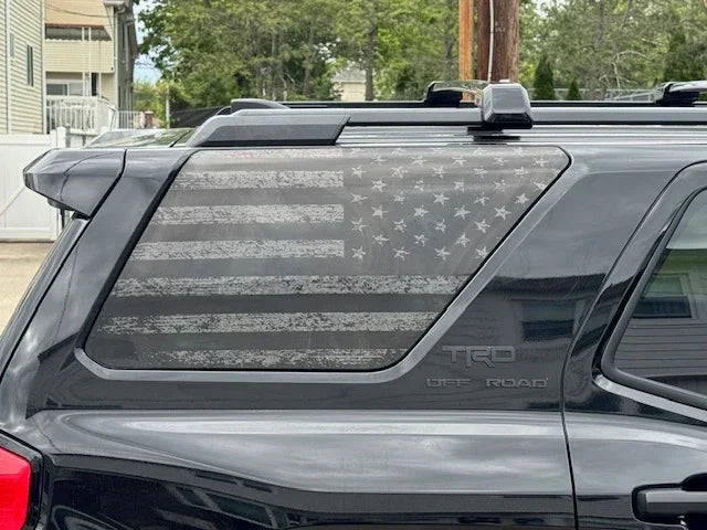 American Flag Rear Window Overlays V2 (Perforated) - 2025+ 4Runner