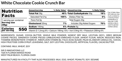 White Chocolate Cookie Crunch Bar