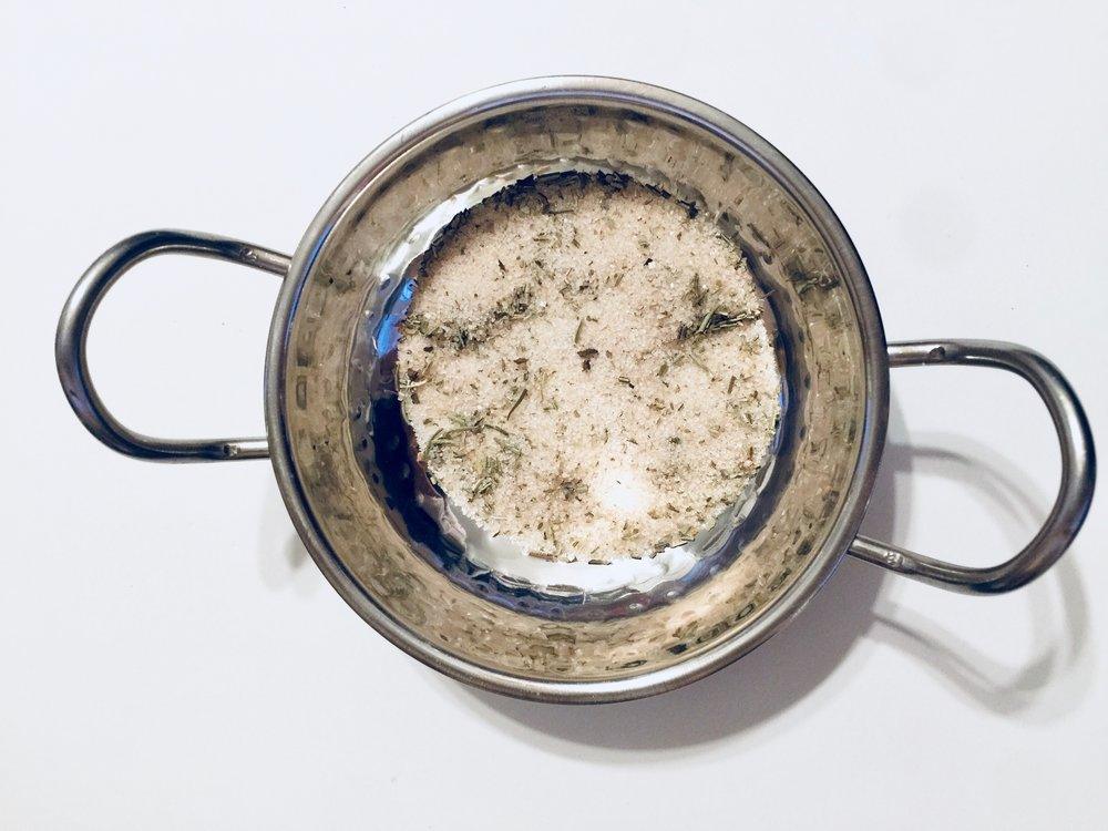 Rosemary Sage infused artisan culinary sugar