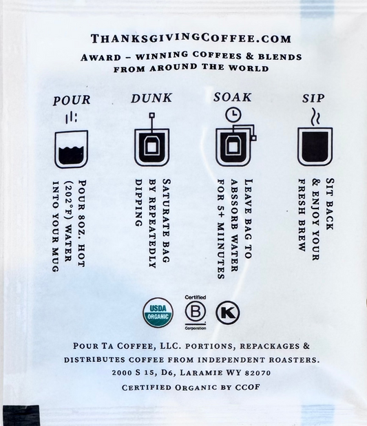 Royal Decaf Pour Ta Pour Over Packet