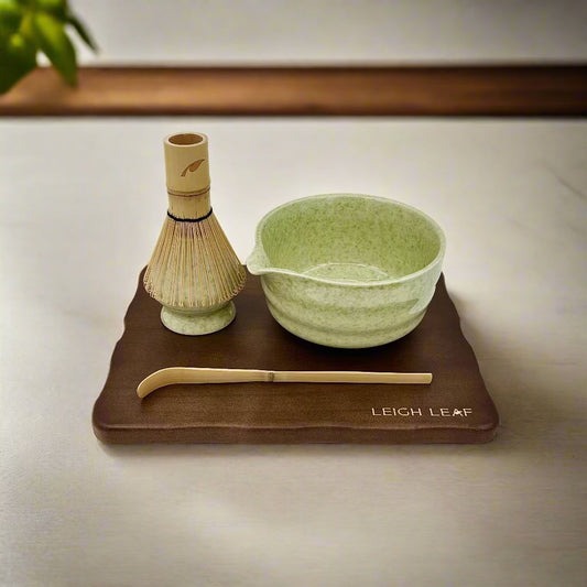 5 Piece Matcha Whisk Set with Wooden Display Board – Perfect for Smooth Frothy Matcha Preparation