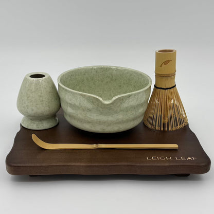 5 Piece Matcha Whisk Set with Wooden Display Board – Perfect for Smooth Frothy Matcha Preparation