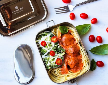 ecozoi Stainless Steel Lunch Box, 1 Tier Leak Proof, 24 Oz