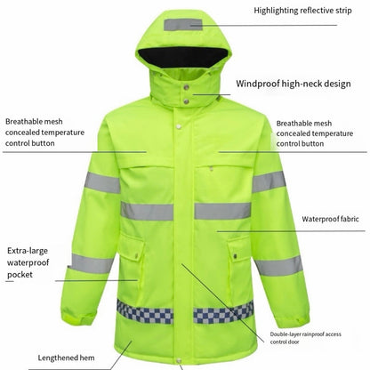 LITEGUEST USB Heated Reflective Waterproof Work Jacket For Winter