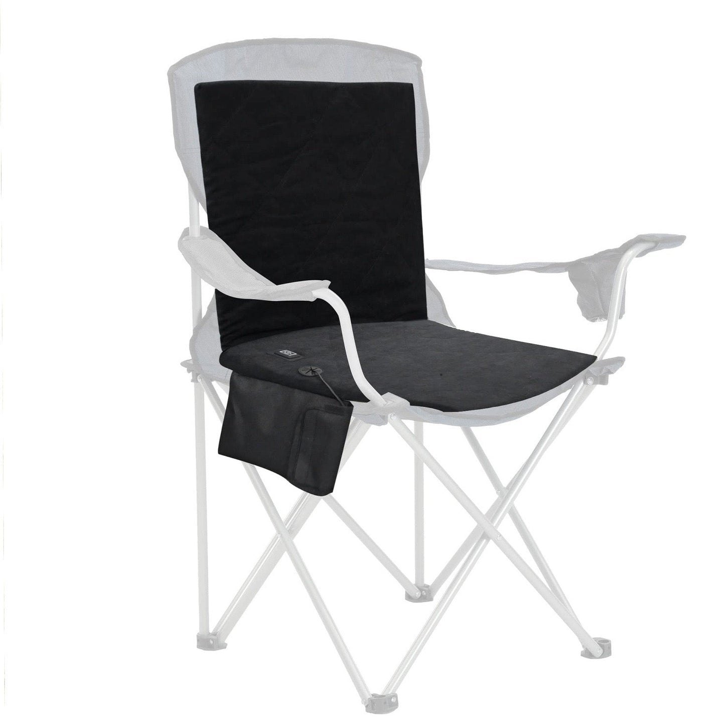 LITEGUEST Heated Outdoor Seat Cushion with Backrest – Warm for Camping