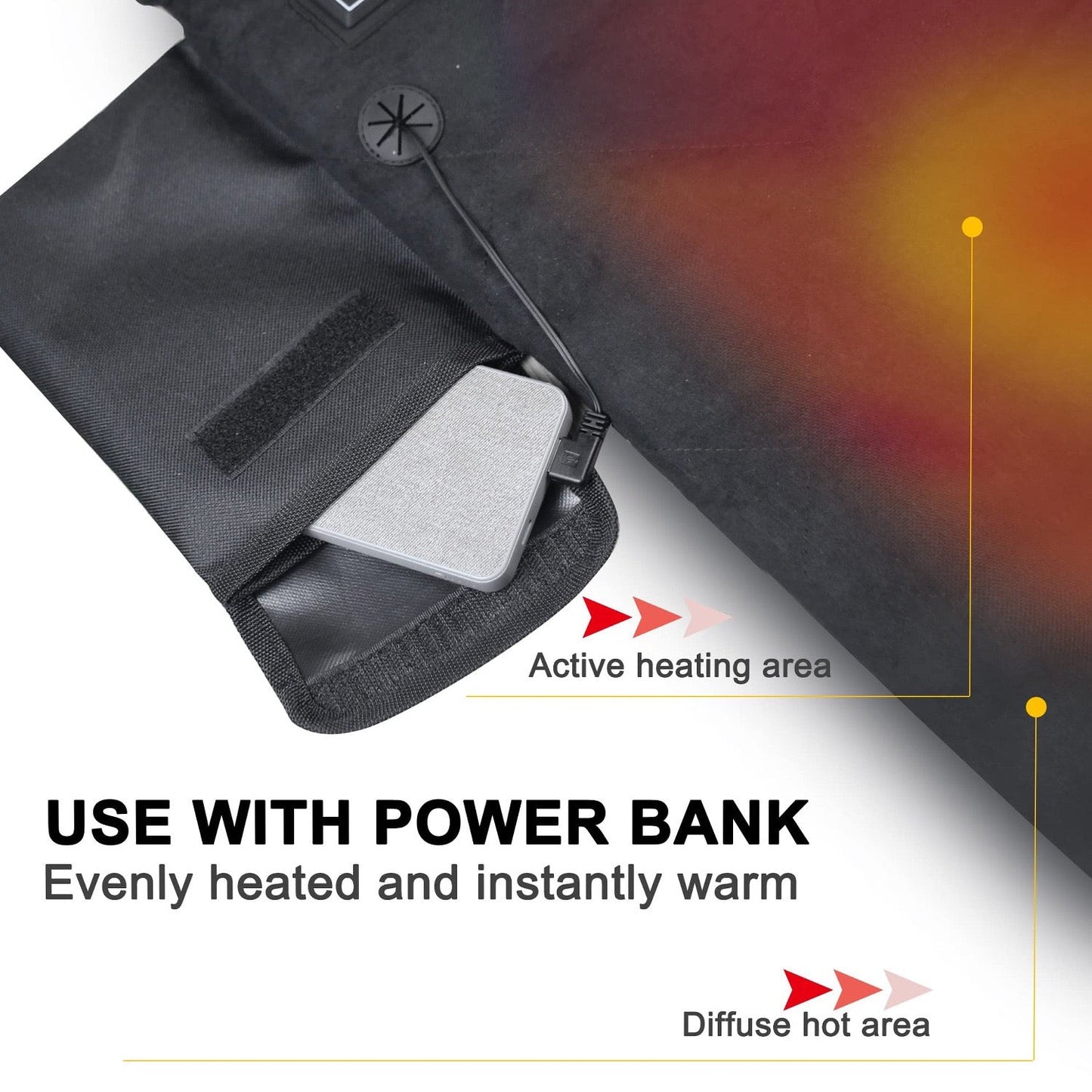 LITEGUEST Heated Outdoor Seat Cushion with Backrest – Warm for Camping