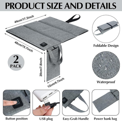 LITEGUEST Portable USB Heated Seat Cushion – Warm Anywhere Outdoors