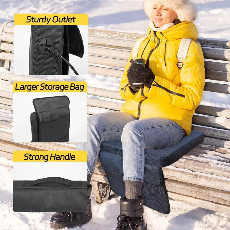 LITEGUEST USB Heated Stadium Seat Cushion – Warm Comfort on Bleachers