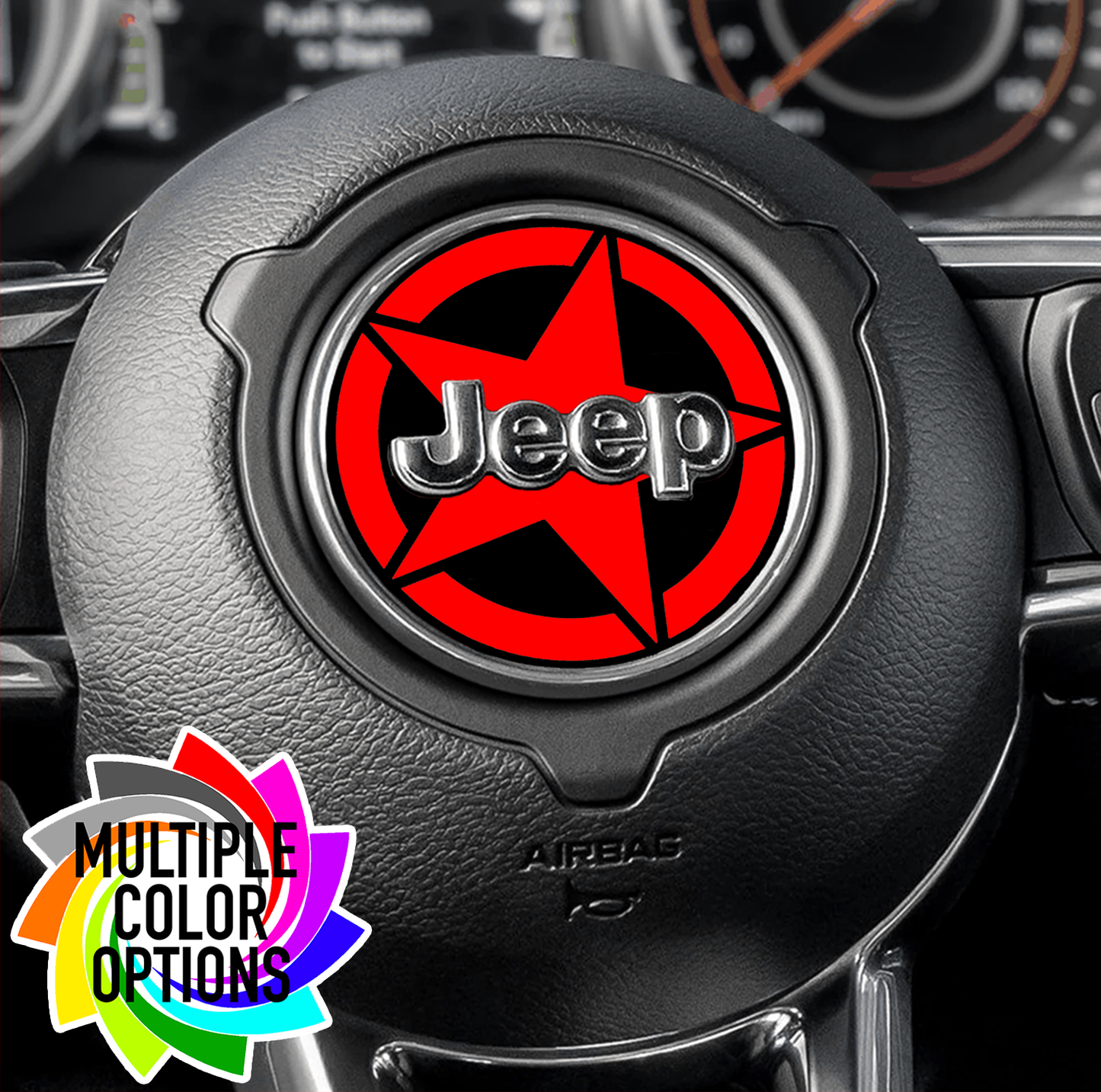 Steering wheel decal Star decal