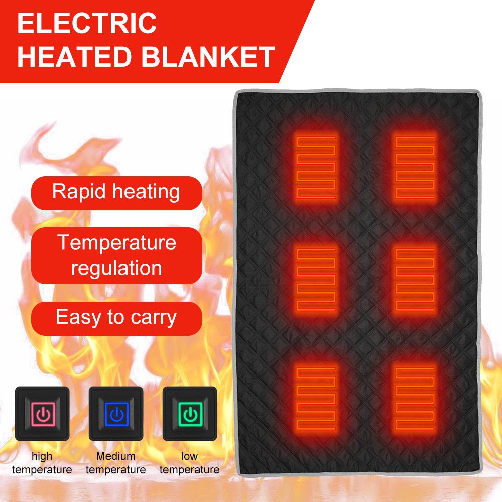 LITEGUEST Heated Camping Blanket – USB Powered Warmth for Outdoors