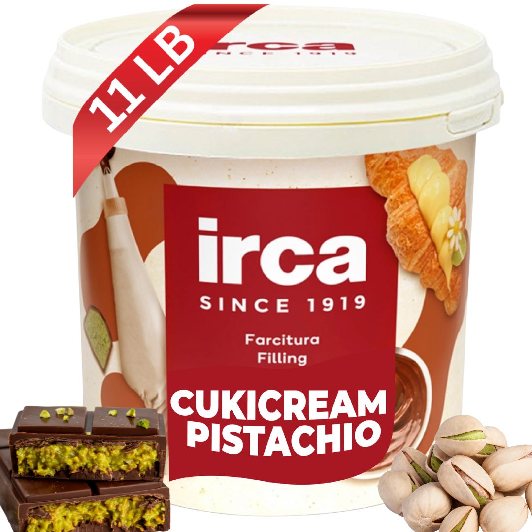 Irca,  Cukicream 18% Pistachio Cream Filling, DUBAI CHEWY COOKIE CREAM, 11 lb (5 kg)