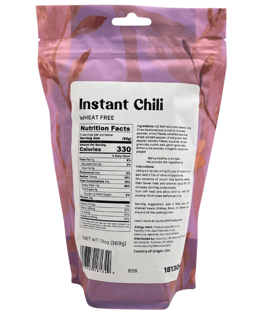 Instant Chili, Wheat Free