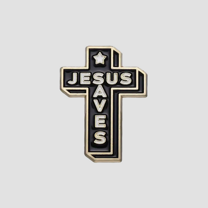 Jesus Saves Enamel Pin