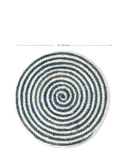 KORISSA Kata Spiral Placemat - Blue (Set of 4)