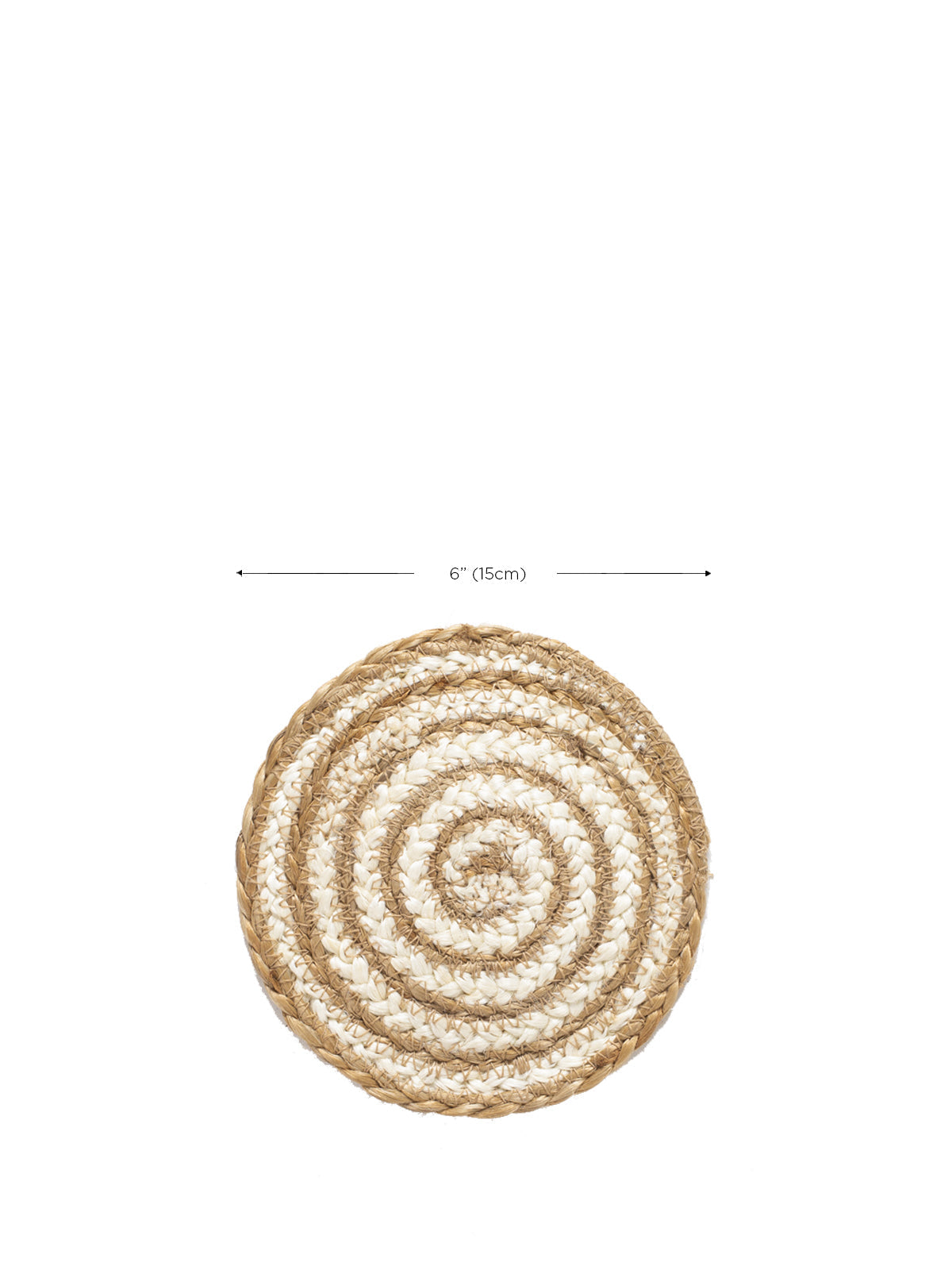KORISSA Kata Spiral Coaster Trivet - Natural (Set of 4)