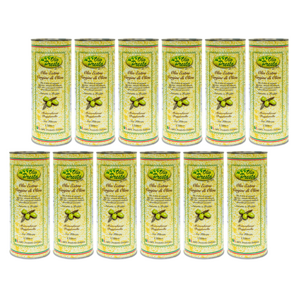 Olio Presta Olive Oil, Organic, Extra Virgin Olive Oil Tin - 12 tins x 1L case
